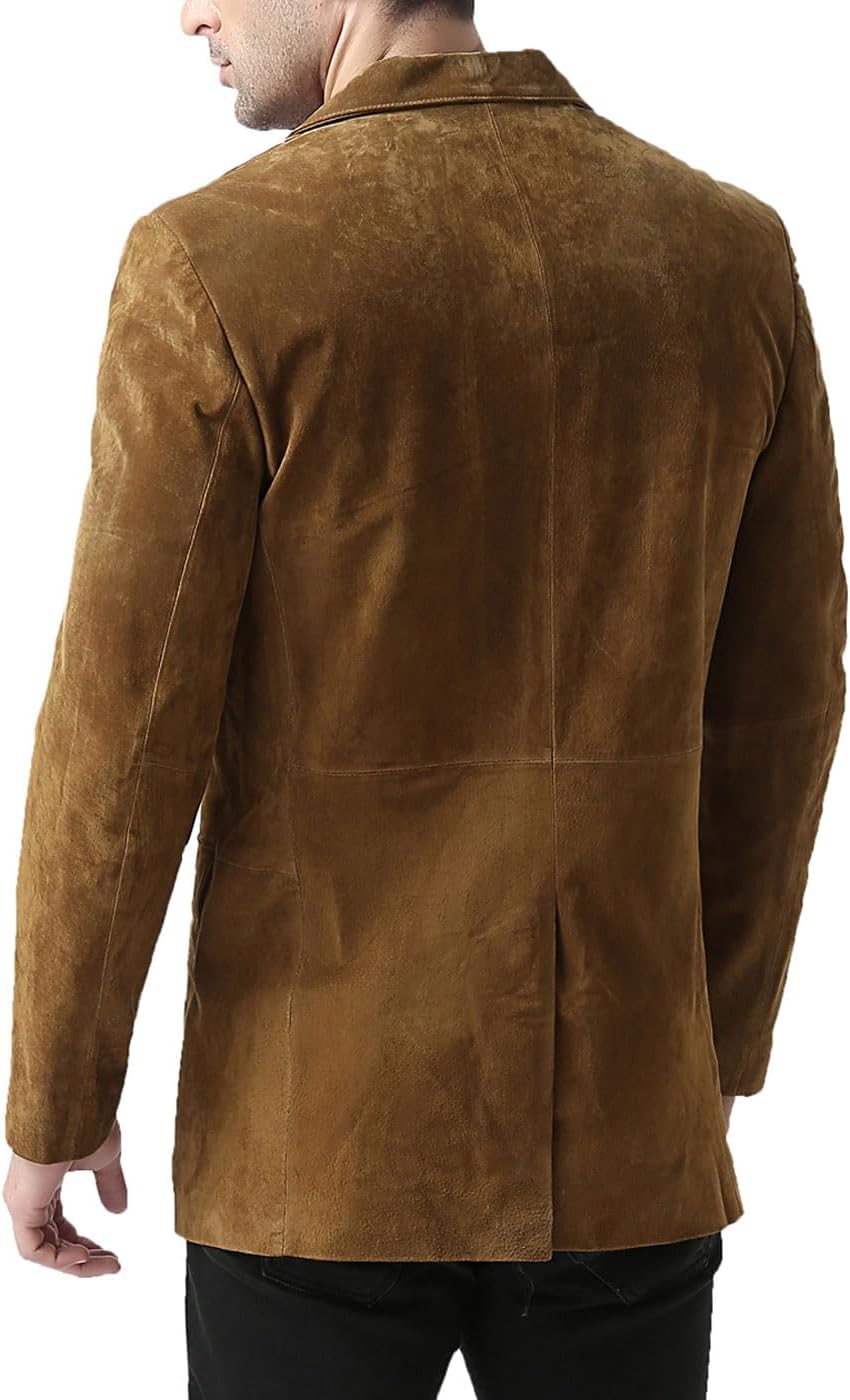 BGSD Men Cliff 2-Button Suede Leather Blazer Sport Coat Jacket (Also available in Big and Tall and Short) - Image 4