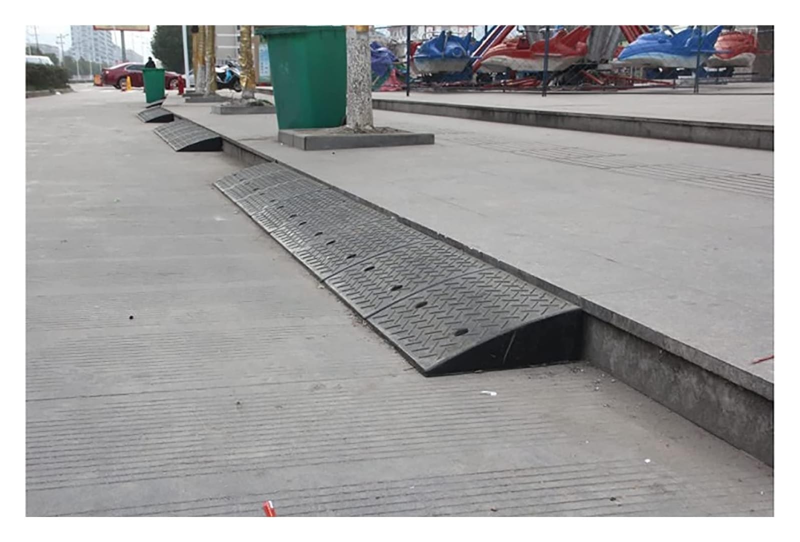 Threshold Ramp Ramp Ramp Black Rubber Threshold Ramp Entry Scooter Ramp Non-Slip Durable Kerb Ramps Outdoor Car Handicap Ramps Anti-Slip (Black