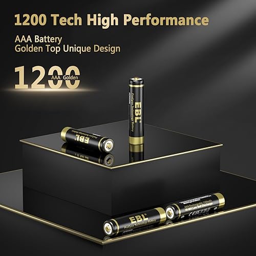 Miniatura 8 de EBL NIMH Baterías AA recargables de 2500 mAh 8 paquetes con pilas AAA recargables 1100mAh 16 paquetes combo