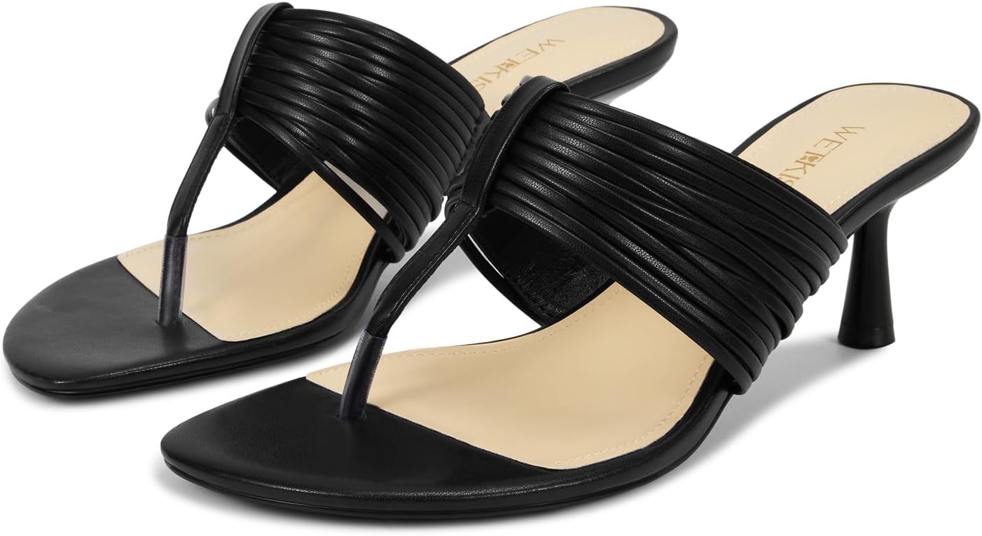 Kitten Heels for Women - 2 Inch Low Heeled Flip Flops with Rounded Open Toe Dressy Thong Sandals for Wedding, Party, Evening - Image 4