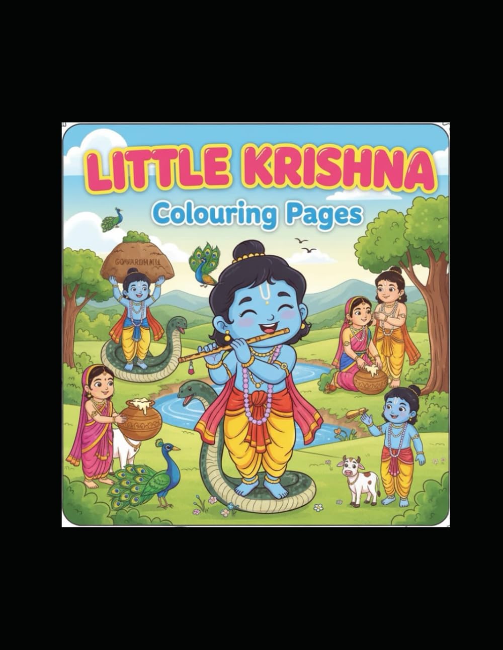 Little Krishna - Colouring pages