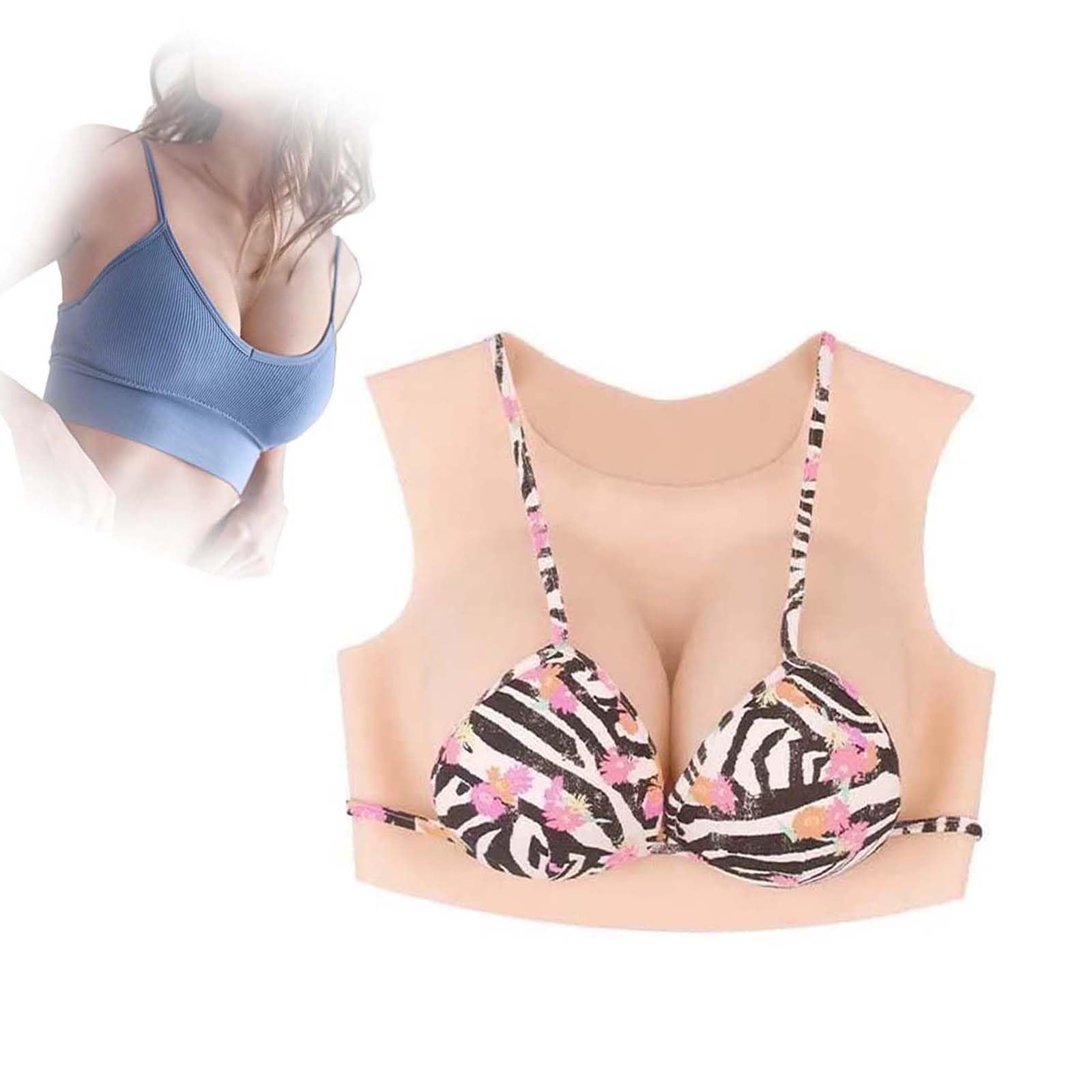 Adima Copa D - H En Forma De Pecho Sujetador Relleno De Silicona Cuello Redondo En Forma De Pecho Falso del Travesti