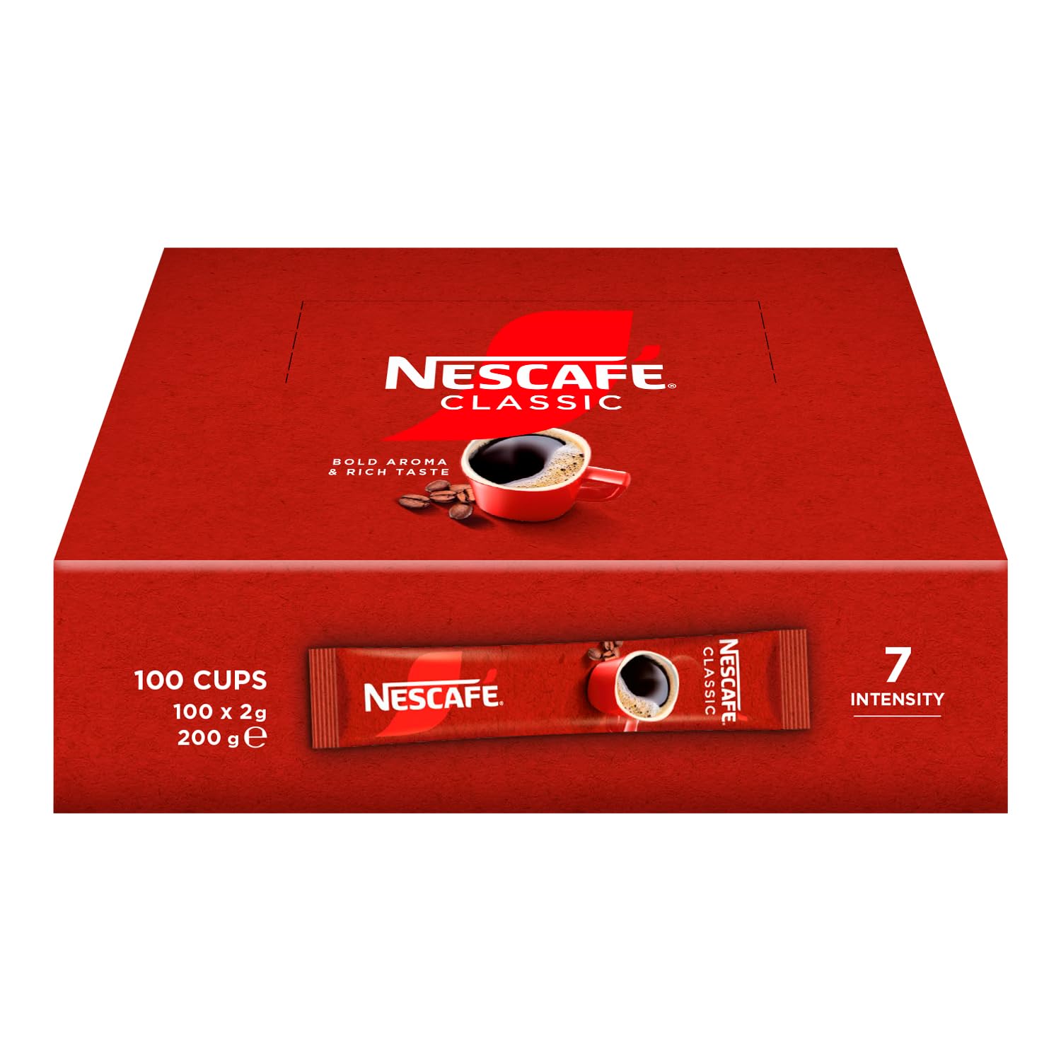 NESCAFÉ Classic Caffè Solubile, 100 Bustine da 2g (200g)