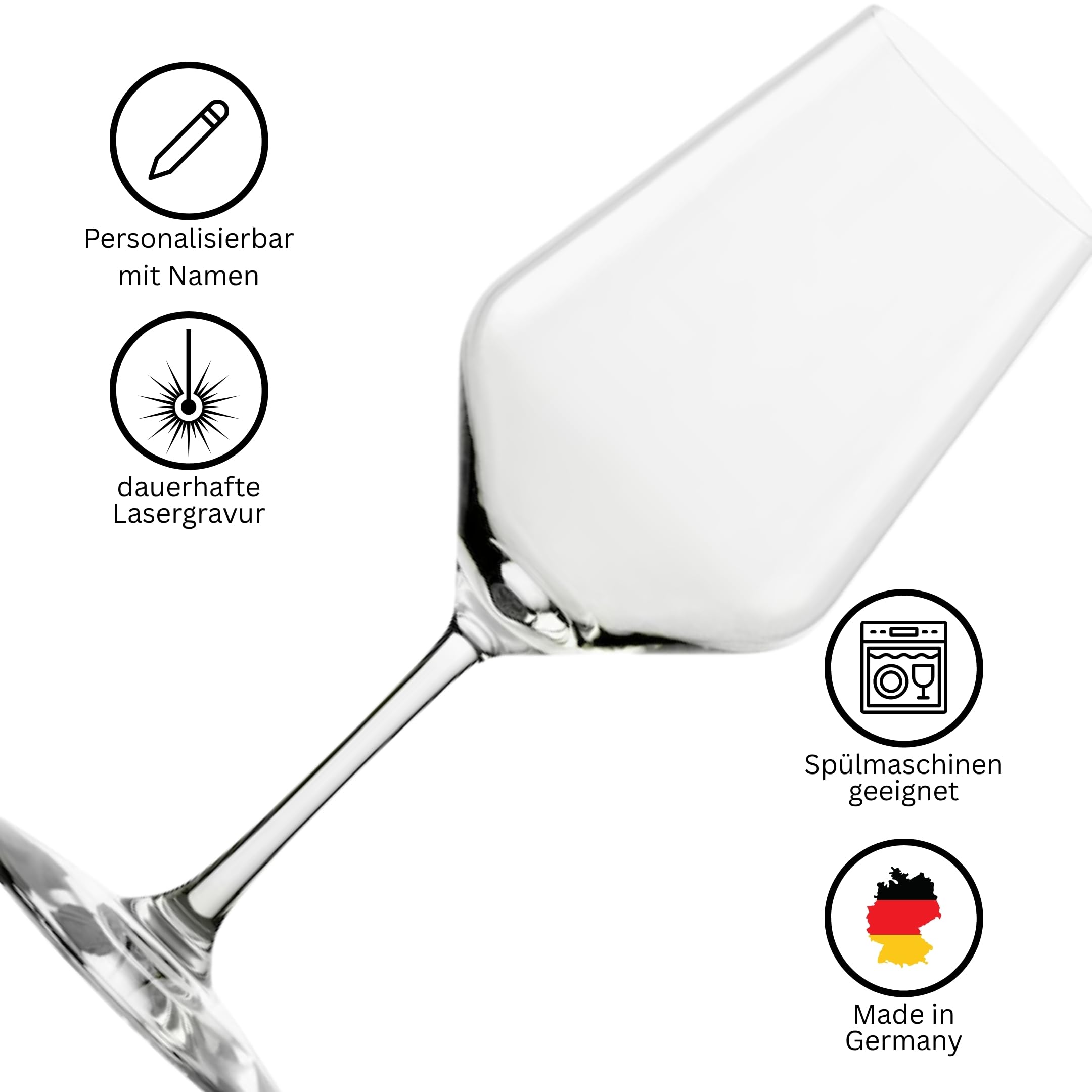 Weinglas Set Paar personalisiert mit Namen Gravur – 2 Weingläser + Holzbox + 2 Untersetzer – Hochzeitsgeschenk Jahrestag Verlobung (Weinglas Set Paar Initialen graviert)