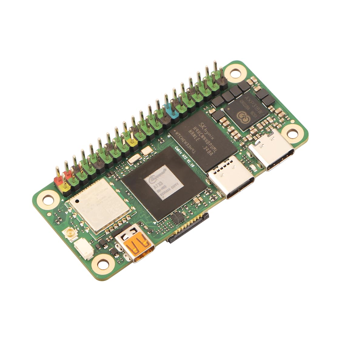 Radxa Cubie A7Z, Octa-Core Allwinner SoC, double affichage, coprocesseur RISC-V, ordinateur monocarte (Radxa Cubie A7Z 2 Go avec en-tête GPIO)