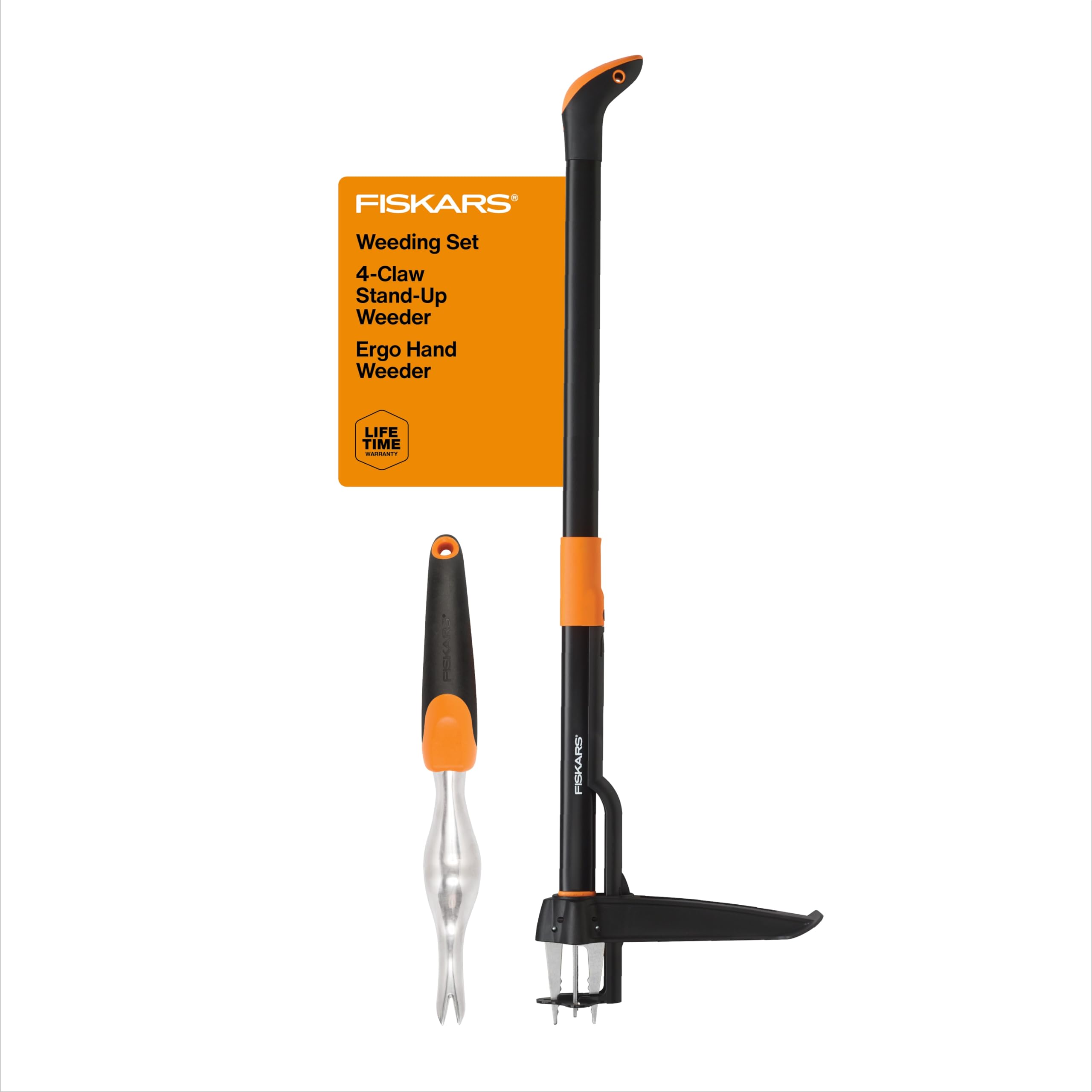 Amazon.com : Fiskars Garden Weeding Tool Set: 4-Claw & Ergo Hand