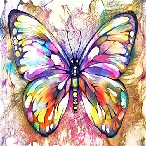 MXJSUA Rainbow Butterfly 5D Diamond Painting Kit - Special Shape Crystal Rhinestone, 30x30cm, DIY Art For Adults & Beginners - View #11