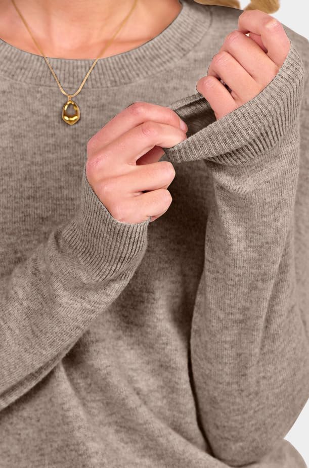 ANRABESS Womens 100% Wool Sweaters Crewneck Long Sleeve Work Business Casual Basic Sweater Tops 2025 Fall Outfits - Image 6