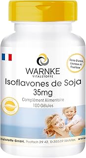Isoflavones de Soja 35 mg - 100 gélules - Avec vitamine E | Warnke Vitalstoffe - Qualité des pharmacies allemandes