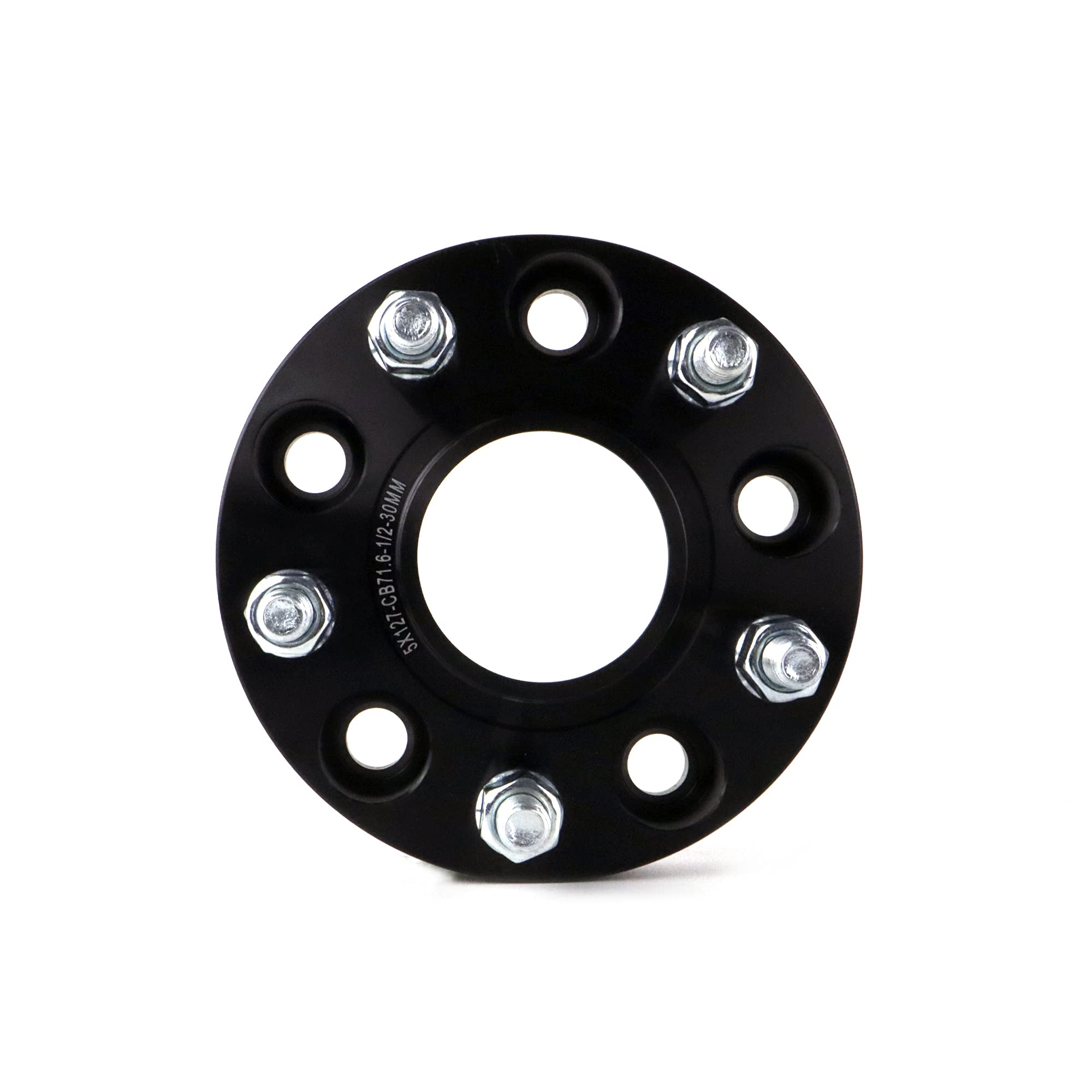 OMP LICENCIA Doppelte Abstandhalterung, Mittelteilung, PCD, 5 x 127/5 x 127, Nabe: 71,6 Breite 30 mm, M1/2 Zoll, Farbe: Schwarz