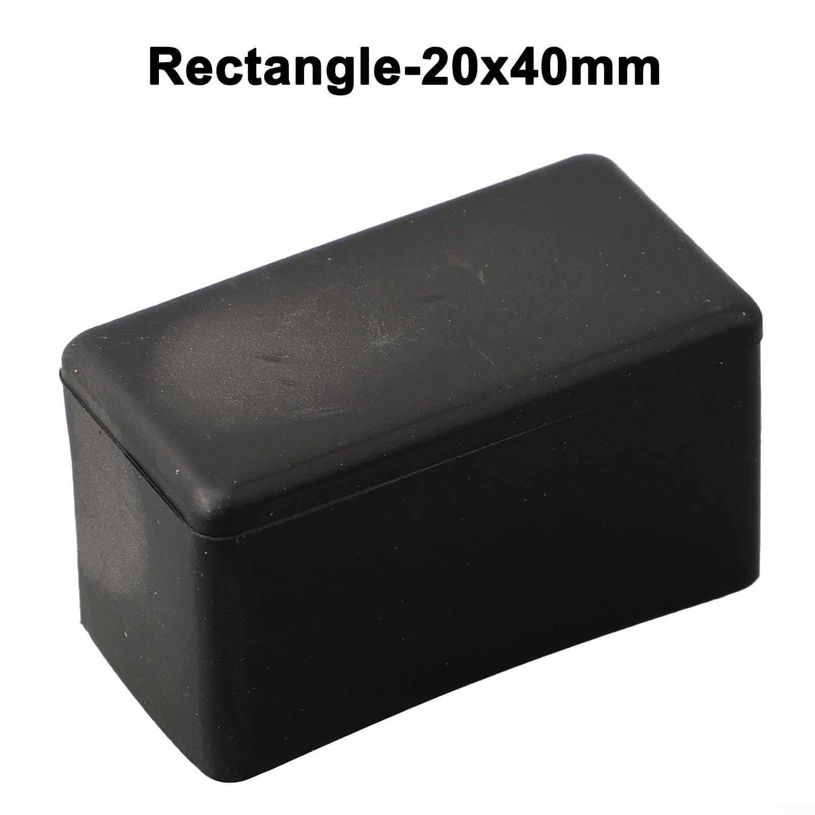 Set da 12 tappi rettangolari in gomma PVC per piedi di mobili, antiscivolo, per piedi di sedia, pattini protettivi per pavimenti in legno, 20 x 40 mm
