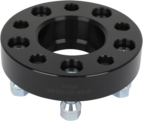 Miniatura 9 de SCITOO 4 espaciadores de rueda de 5 x 115 pulgadas de diámetro de 1.25 pulgadas, pernos de 2.815 in, espaciadores de rueda de 5 lengüetas de 14 x