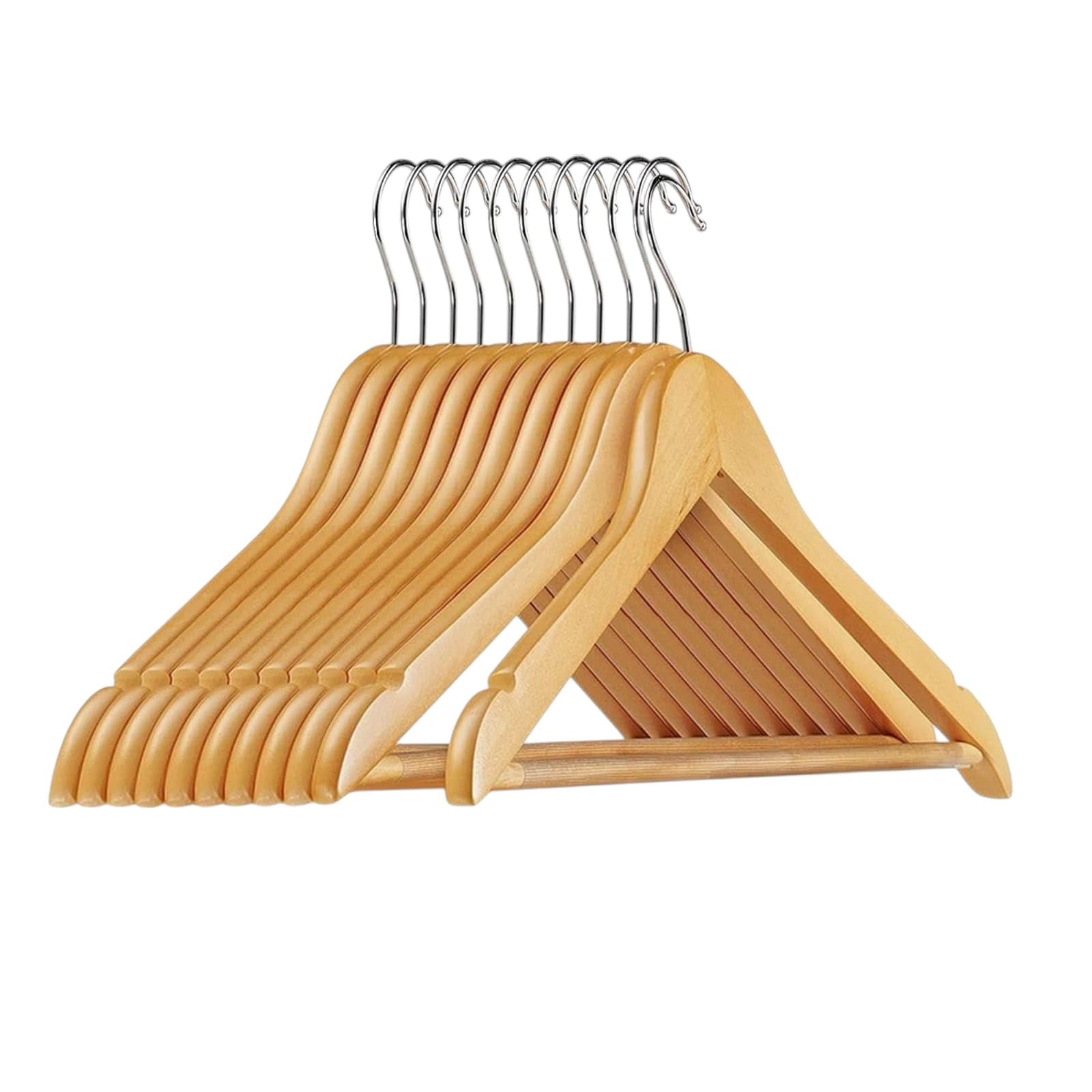 Kids, Baby & Children Wooden Color Plastic Hangers | Wooden Look, Non-Slip, Space-Saving Wardrobe Hanger for Clothes, Baby Clothes Hanger | Kids Hangers for Clothes | Small Kids Hanger (Pack of 10)-image-6