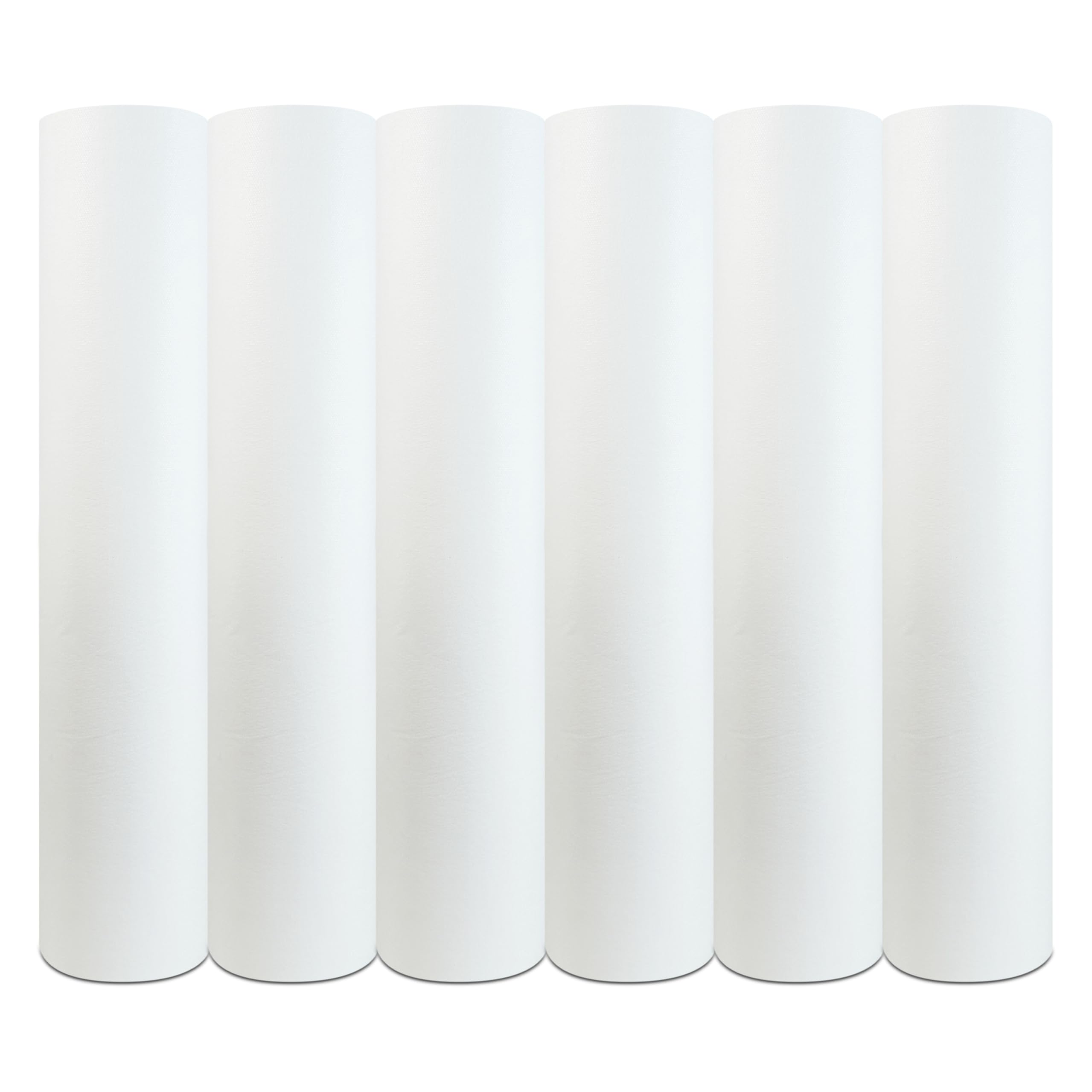 Rollos Papel Camilla Polipropileno Blanco 58 cm x 80 m | Papel de Camilla Precortado cada 40 cm (6 Rollos)