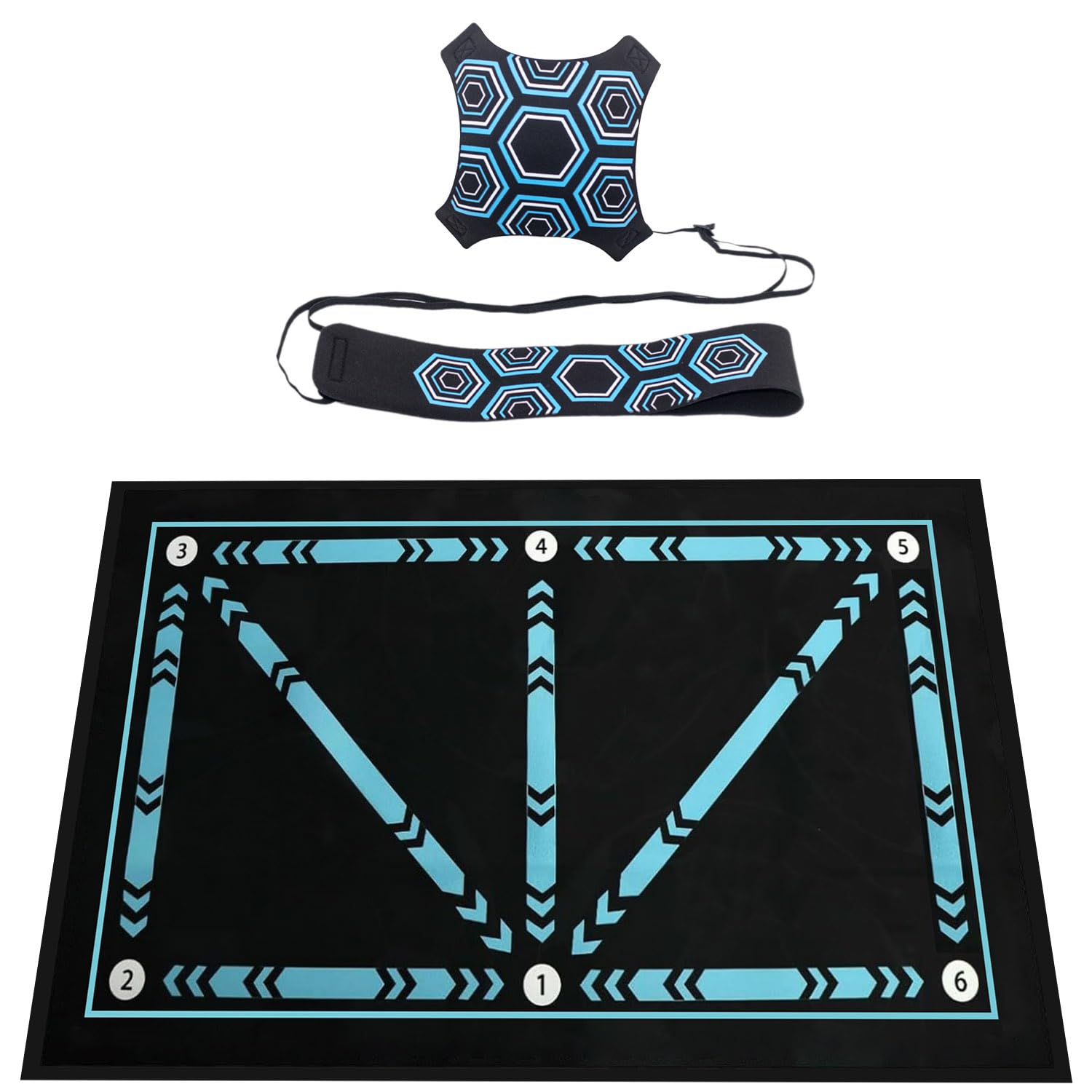 Alfombrilla de entrenamiento de fútbol, con entrenador de fútbol, 60 x 90 cm, alfombrilla de control de pelota, antideslizante, amortiguadora de golpes, alfombra de fútbol para niños y adultos