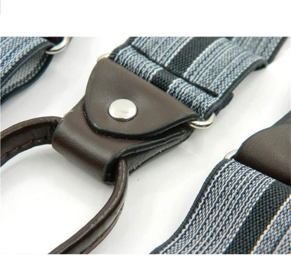 Tirantes for pantalones de hombre, Tirantes en forma de X for hombre Clips de metal fuertes for hombres Trabajo pesado 1.37 pulgadas de ancho 6 hebillas Y Espalda Tirantes elásticos ajustables durader