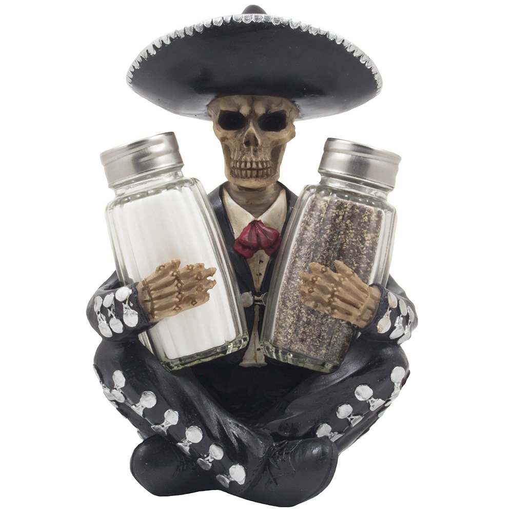 Amazon.com: Dia de Los Muertos Mariachi Skeleton Salt and Pepper