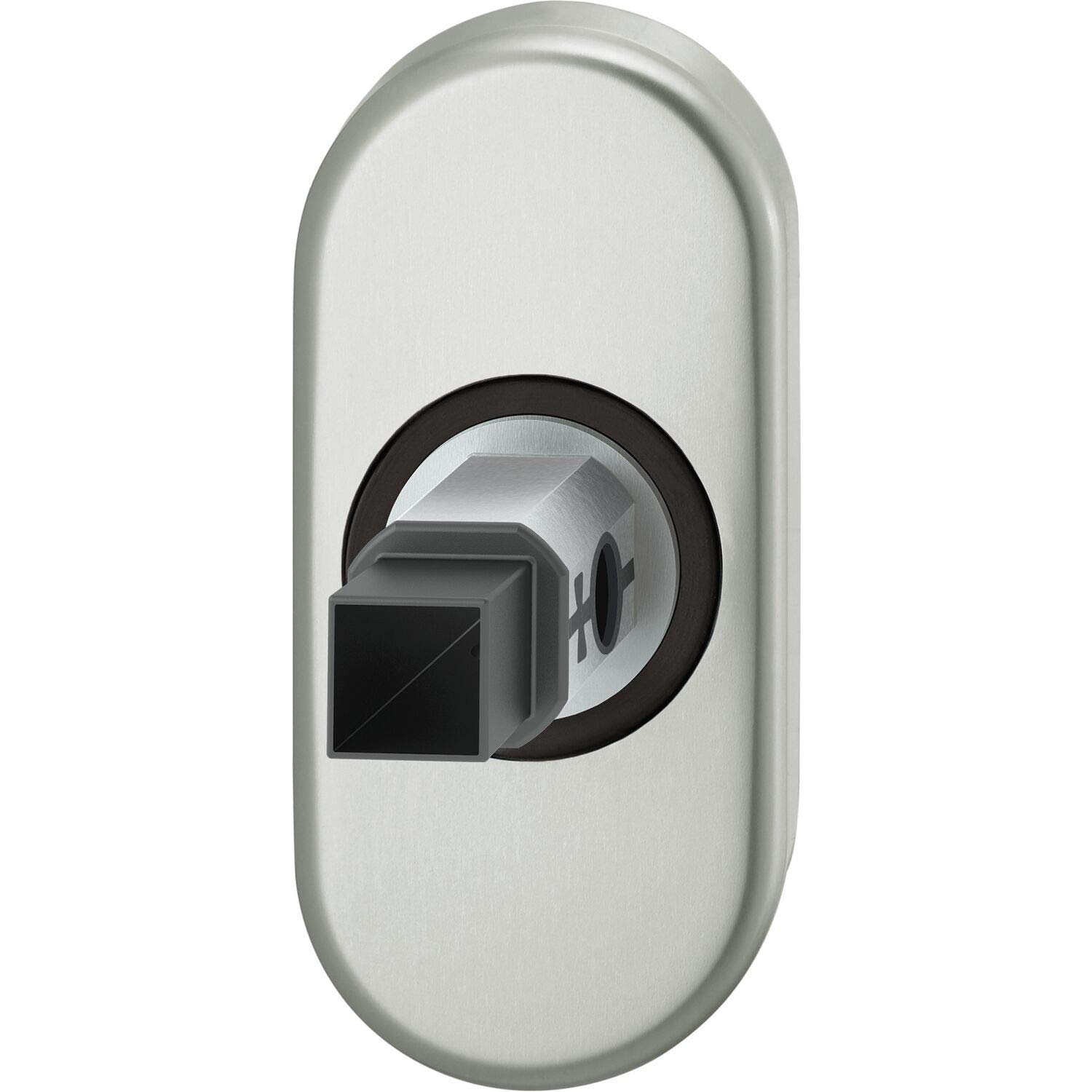 Adaptateur rosace ovale FSB aluminium argenté EN179