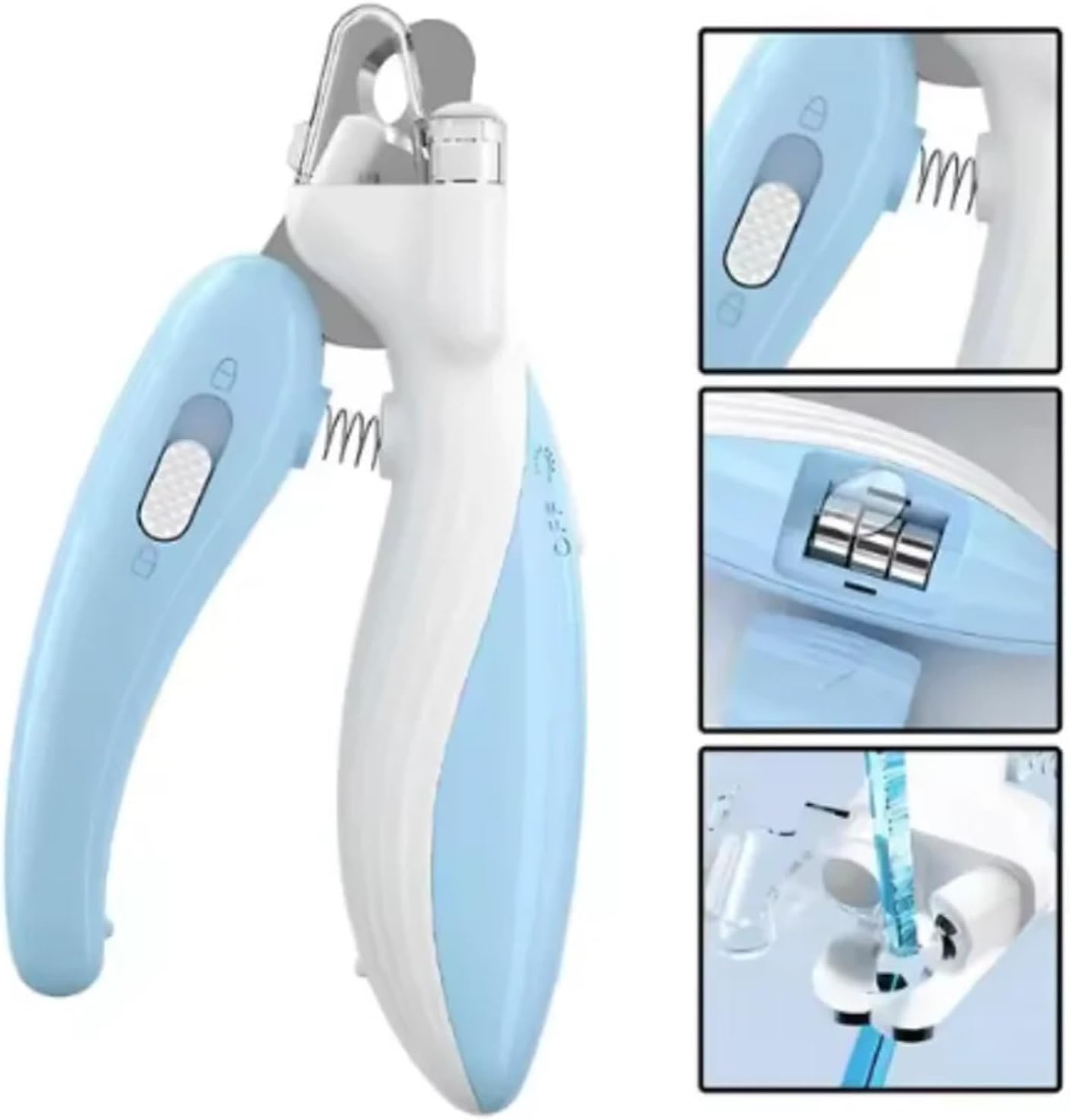 Pet Nail Clippers Pet Nail Clippers for Cats and Dogs - Labor-Saving Cat Trimmer and Dog Paw Grooming Scissors(White)