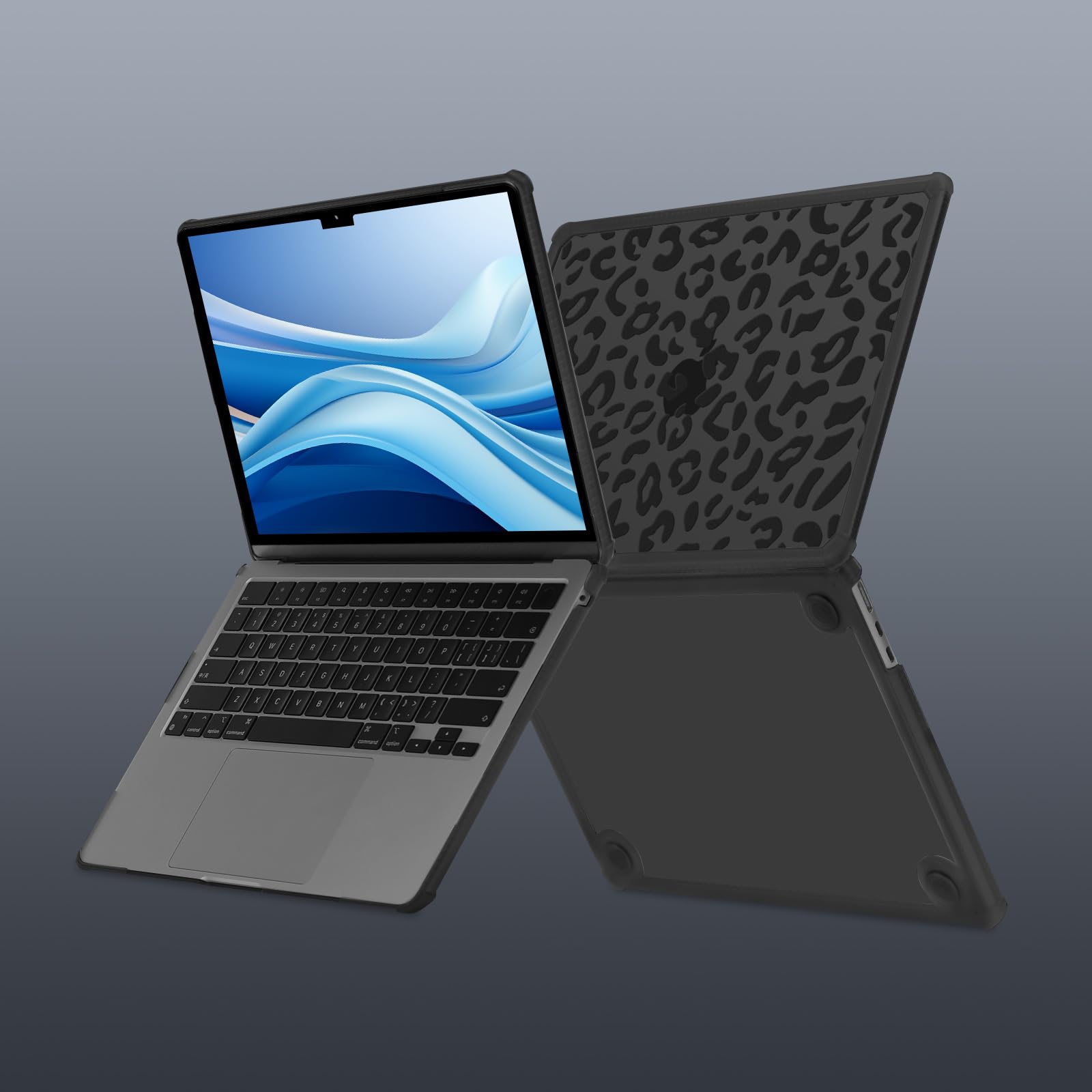 MOSISO Custodia Compatibile con MacBook Air 13 Cover M5 M4 M3 M2 2026-2022 | Copritastiera&Pellicola&Case per MacBook Air 13,6 pollici A3449 A3240 A3113 A2681 2025 2024, Nero