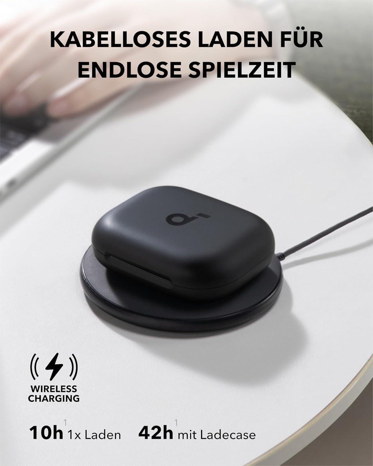 soundcore AeroFit 2 by Anker, Open-Ear Kopfhörer, KI-Übersetzung, anpassbare Ohrbügel, Fester Halt, tiefer Bass, Hi-Res Audio, 42h Spielzeit, Bluetooth 5.4, kabellos Laden, IP55(Generalüberholt)
