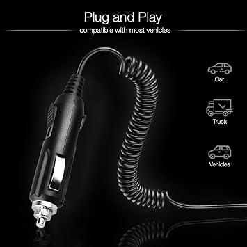 Car DC Adapter Compatible with Sunforce 40 Million Candlepower HID Spotlight Lantern Auto