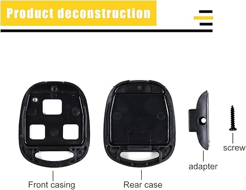 Miniatura 2 de 1 carcasa de llave de control remoto para automóvil, carcasa de repuesto de engranaje de tres agujeros, piezas OEM 385311658, para Vellfire (negro)