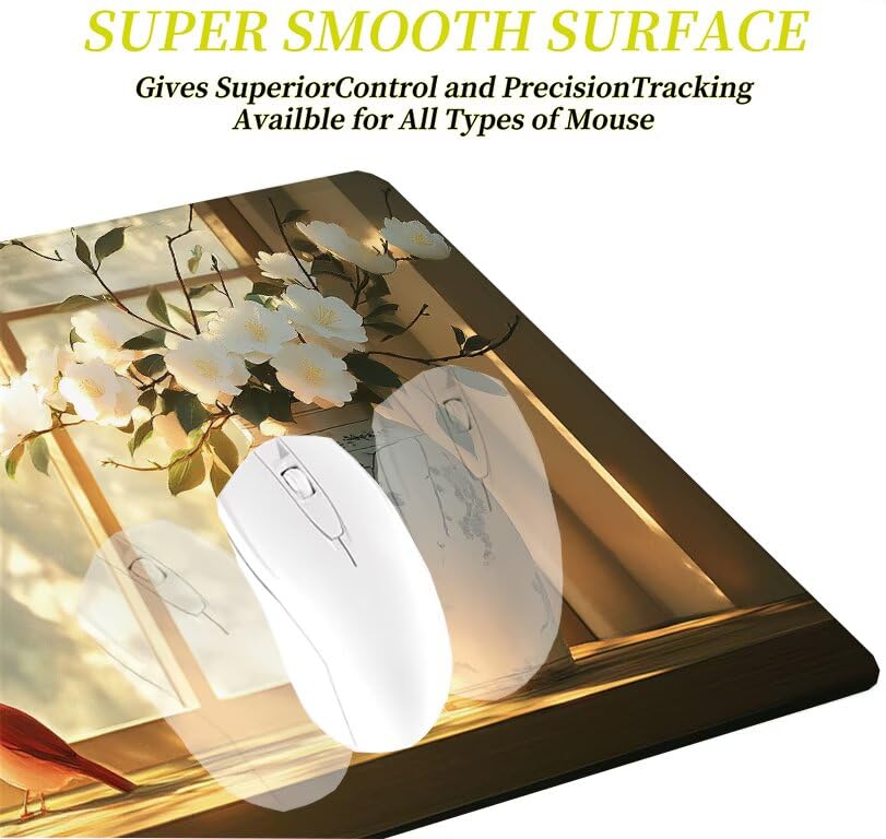 Tapis de souris XXL oiseau idéal pour organiser votre bureau gamer et PC