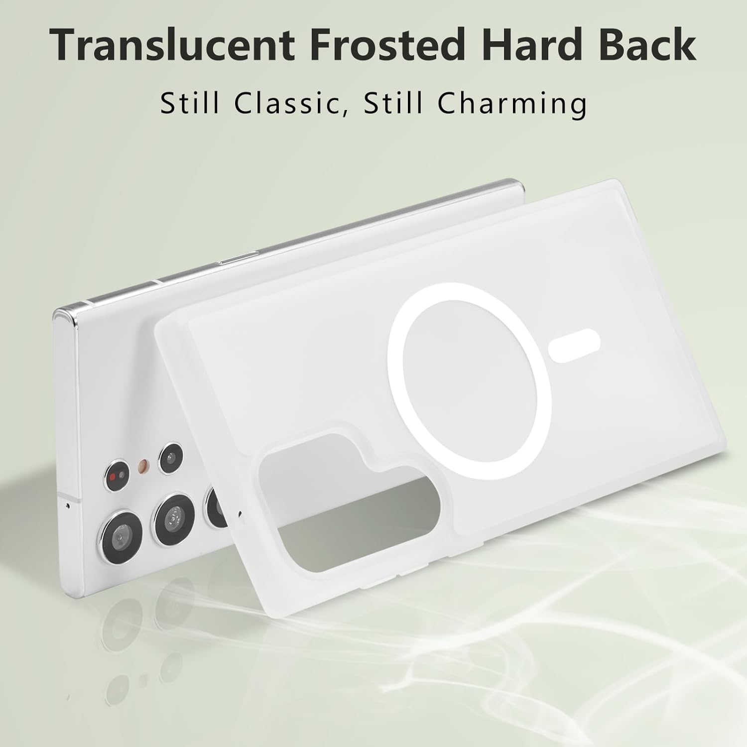 RALEAVO for Samsung Galaxy S25 Ultra Case Strong Magnetic Case [Compatible with Magsafe] Slim Shockproof Protective Phone Cover for S25 Ultra Phone Case with Translucent Hard Back,White - Image 2