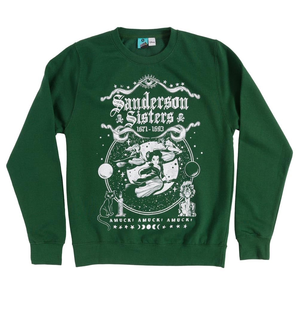 Disney Hocus Pocus Sanderson Sisters Green Sweater
