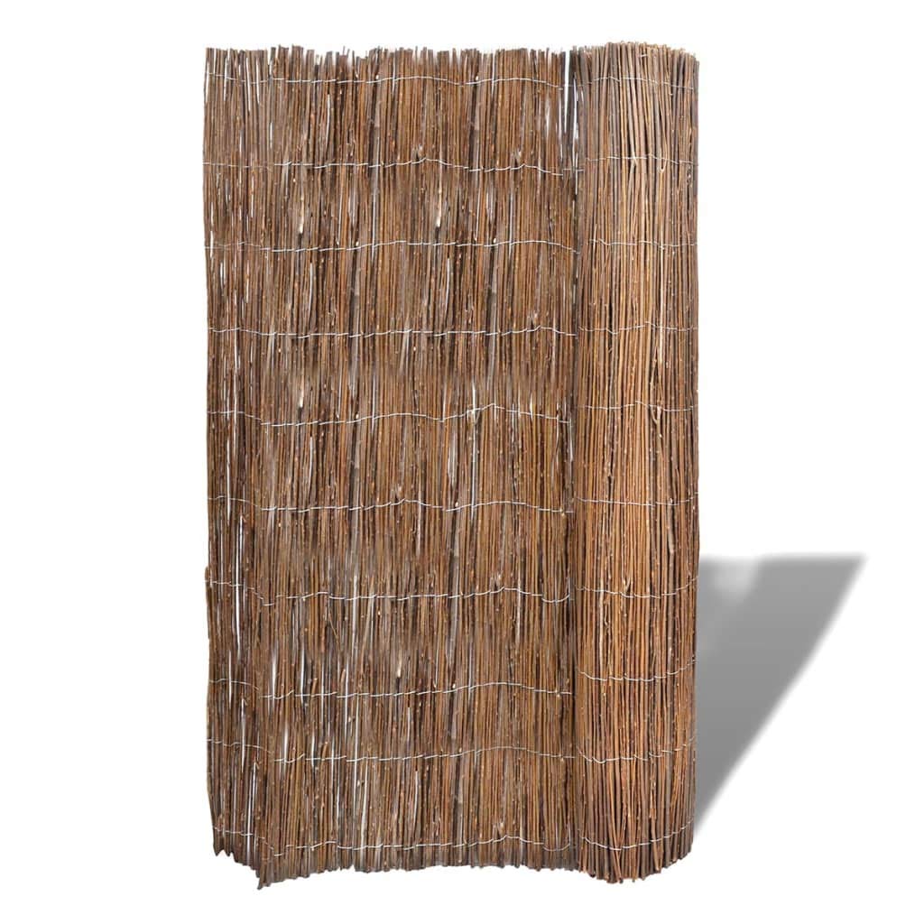 Clôture en osier - 300 x 100 cm - Clôture naturelle en roseaux d'osier - Brise-vue pour jardin, terrasse et balcon - Brise-vue en osier - Solide avec fil galvanisé