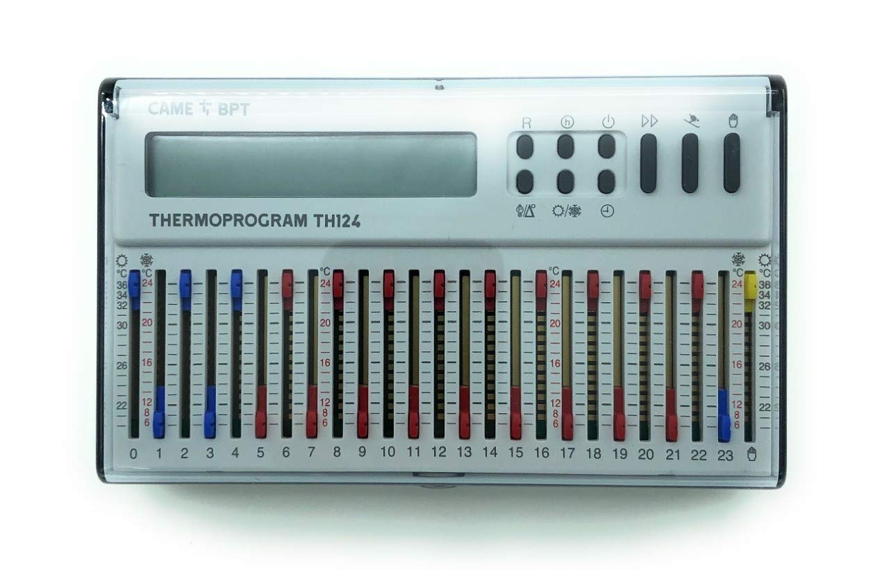Maxxistore® - BPT TH124BB crono termostato digitale giornaliero parete bianco