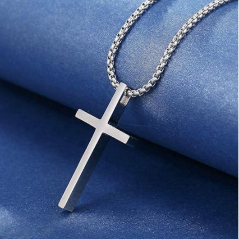 Regulus cross locket cross pendant lockets for men chain for men Rhodium Alloy Pendant-image-34