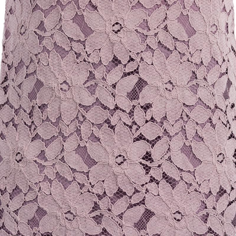 Lace Midi Skirts for Women, High Waist A-Line Skirts with Lined Floral Overlay - Perfect for Party, Date & Bridal4