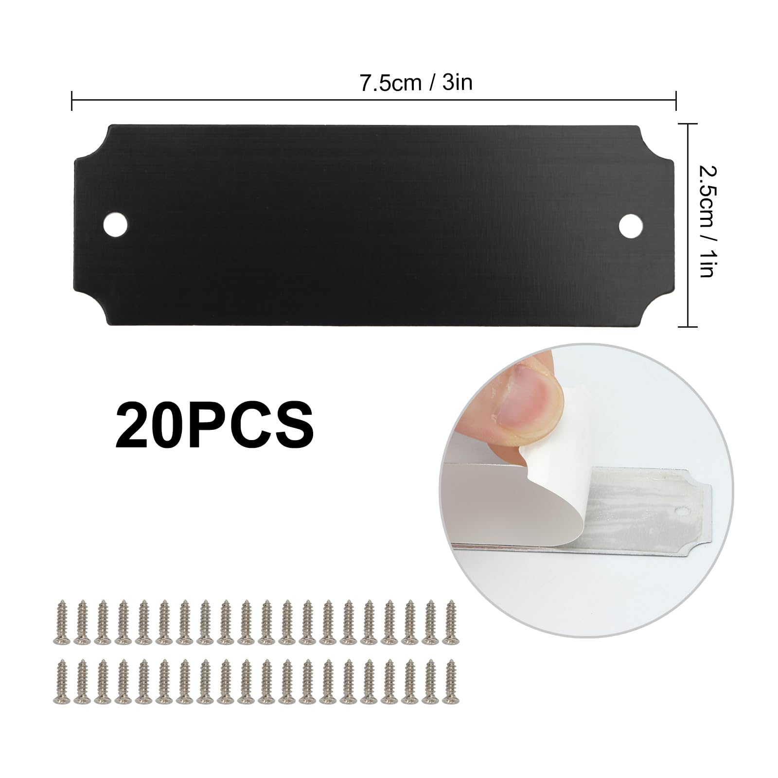 Amazon.com: Lxmxgk 20 Pcs Name Plates Laser Engraved, Plaques