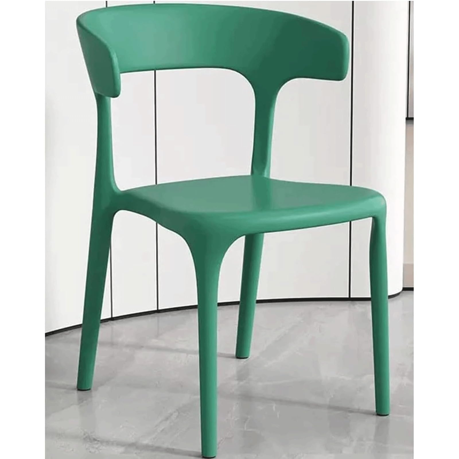 Sedie da pranzo impilabili in plastica, comode, classiche, con capacità di carico fino a 400 kg, elegante design blu, per sala da pranzo e cucina