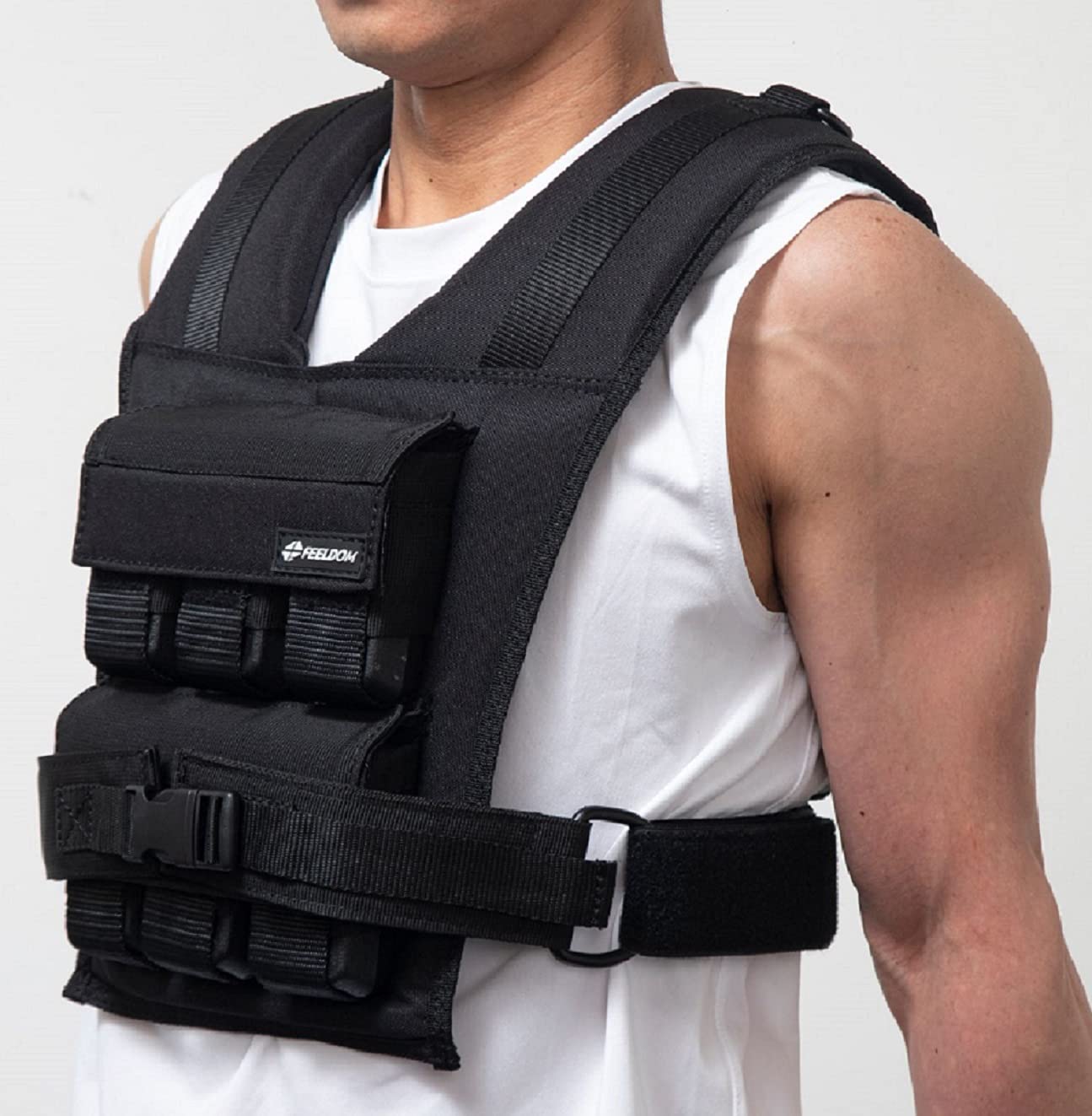 Amazon | FEELDOM ウエイトベスト 10kg 12kg 負荷調節可 男女