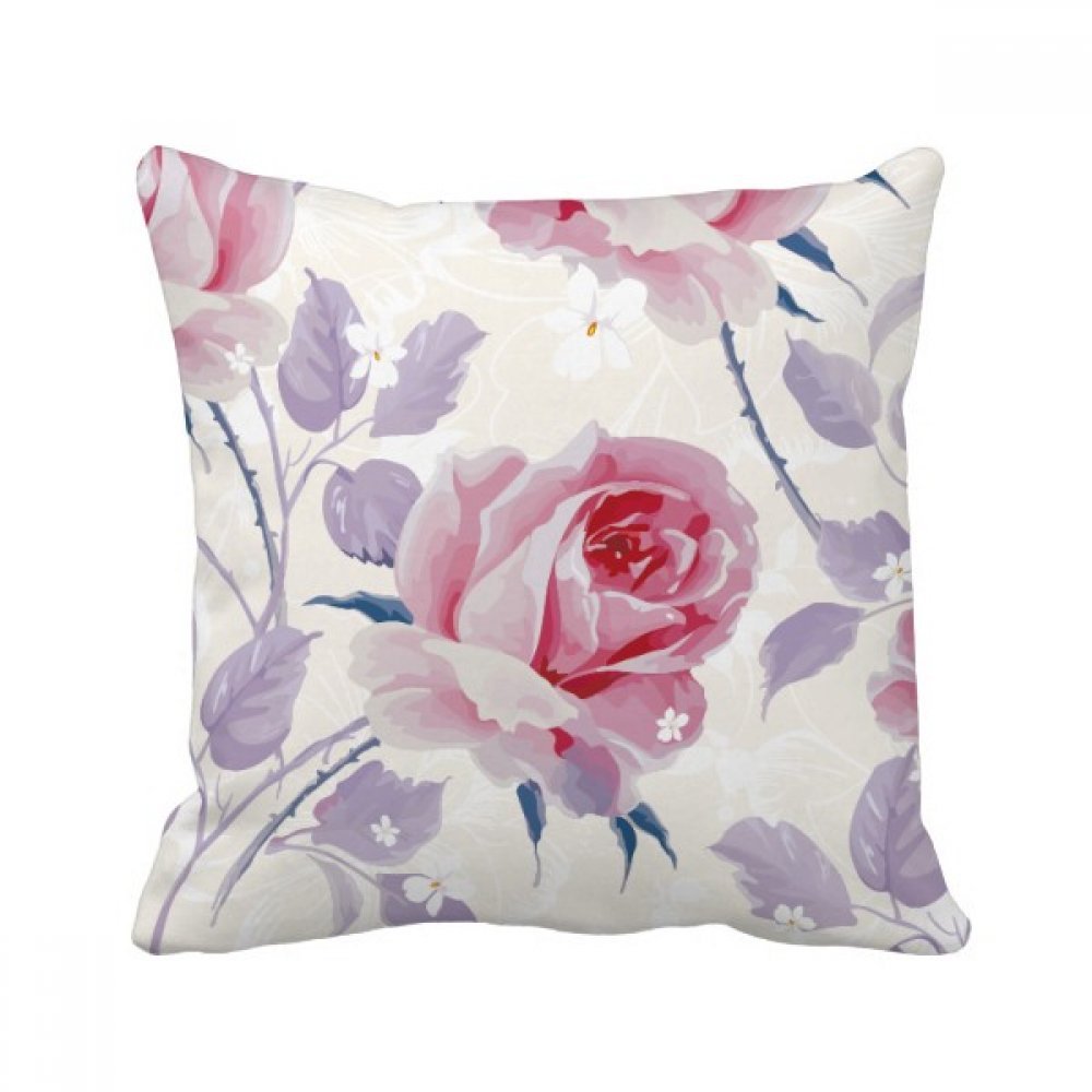 Coussin rose dessin flore 40cm, le cadeau déco idéal pour un canapé