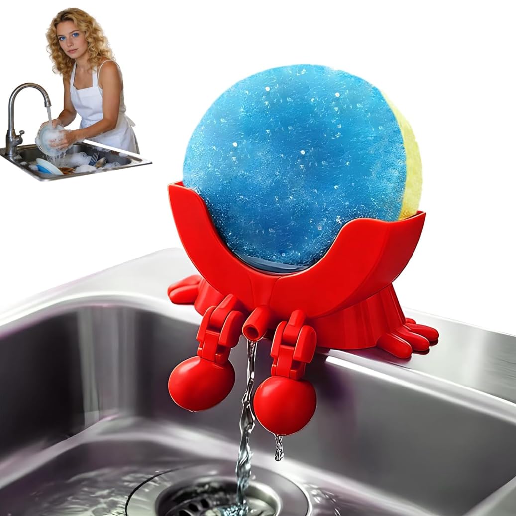 Peeing Scrub Sponge Holder 3D Printed Sink Caddy Rack with Drainage Funny Kitchen Countertop Organizer for Soap Brush