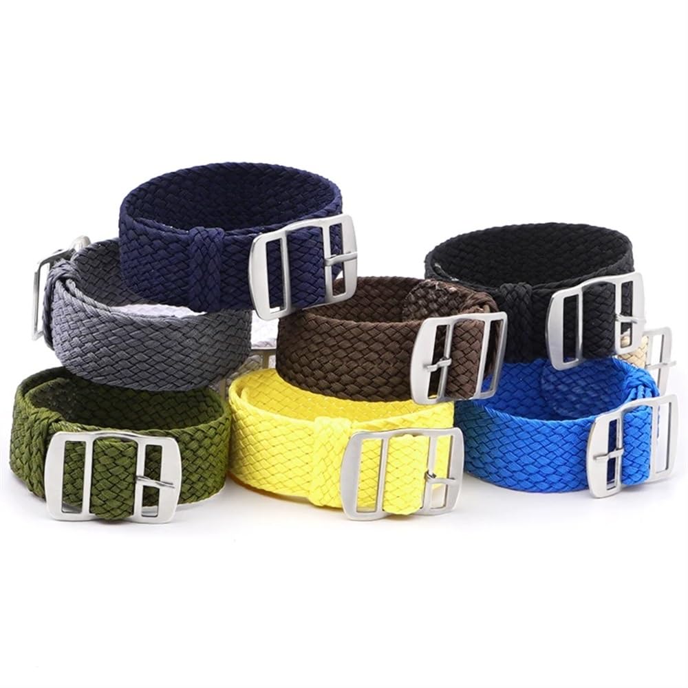 Bracelet de montre en nylon tissé, Bracelet de montre tissé en Nylon 20mm hommes femmes montre de remplacement bracelet de montre de Sport bracelet universel en tissu bracelet de montre en nylon