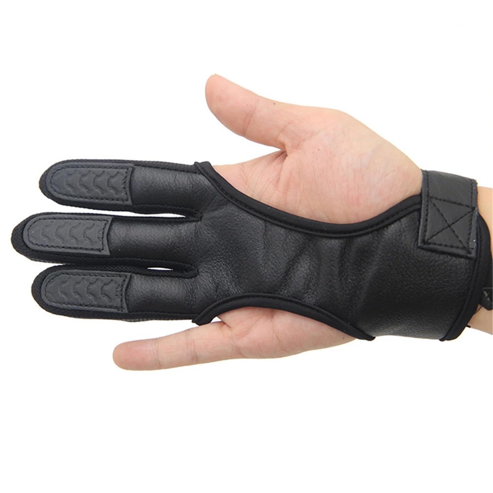 Guanti da tiro con l'arco 1 pezzo 3 dita alta elasticità protezione della mano protettiva tiro con l'arco arco guanto da accessori for sport all'aria aperta