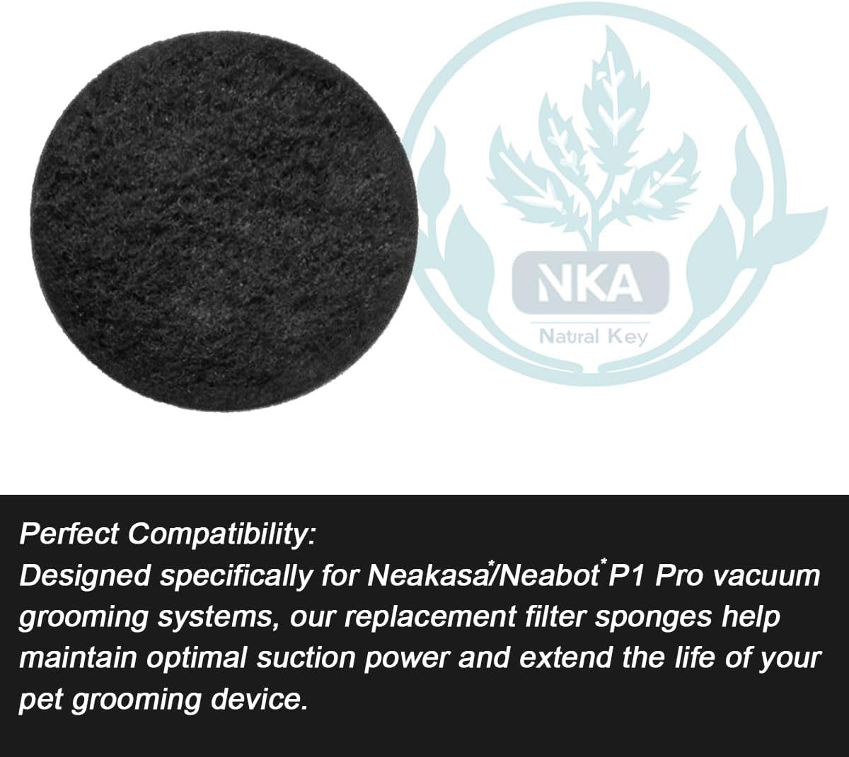 10 PCS Hepa Sponge Filter Replacement for Neakasa P1 Pro/Neabot P1 Pro Pet Grooming Vacuum, Vacuum Cleaner Washable Filter Accessories, 3.77 Inch image 3