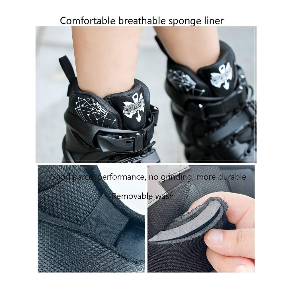 LBX Roller Skates Adult Outdoor Black Professional Inline Skates