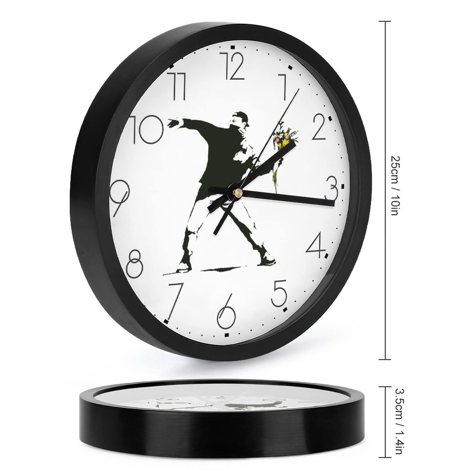 バンクシー カリモク インテリア 壁掛時計 フラワーボンバー ウォールクロック 楽天市場】MEDICOM TOY Sync. BANKSY KARIMOKU WALL CLOCK