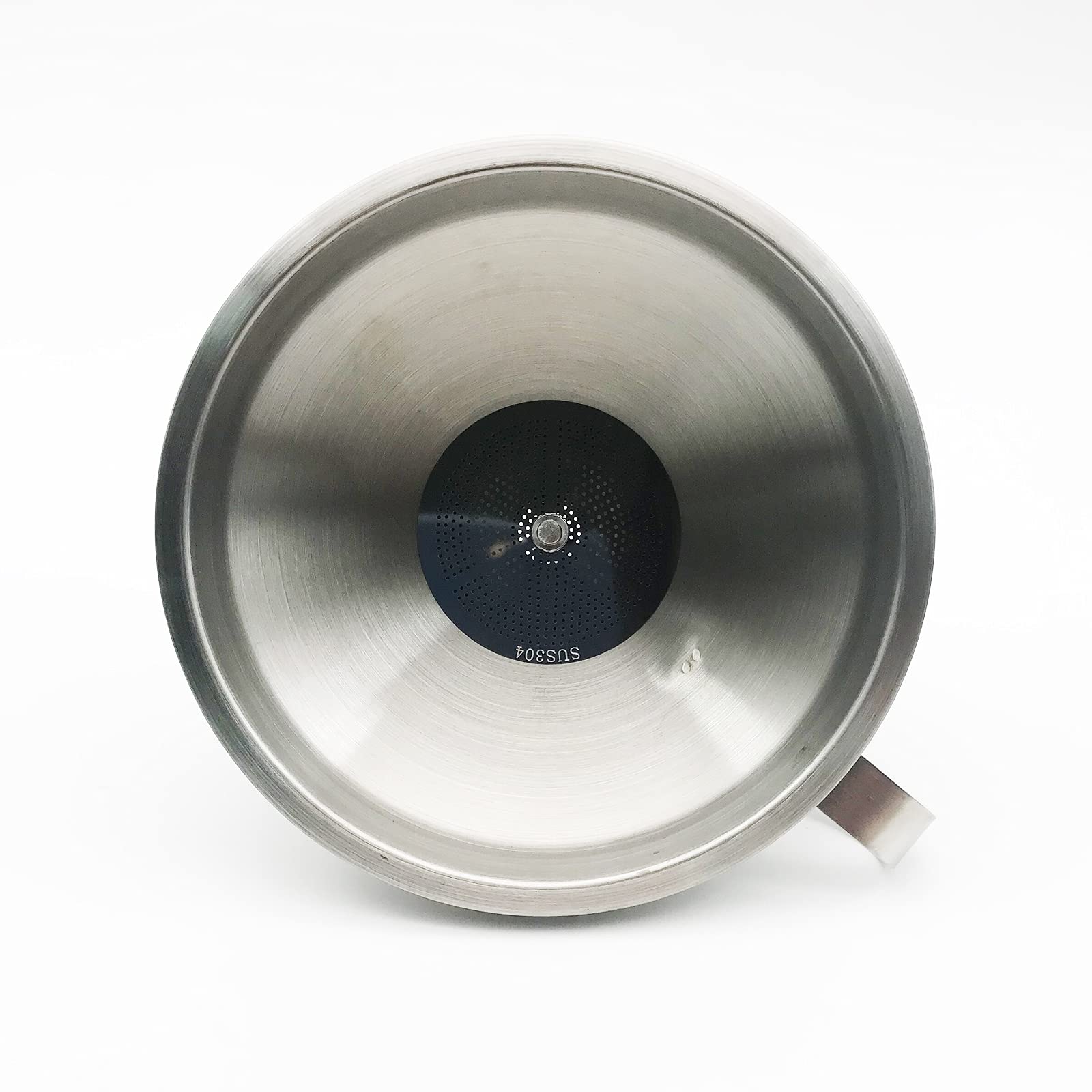 Embudo de cocina de acero inoxidable 304 de 5 pulgadas con filtro extraíble y filtro de malla 400 para filtrar polvo líquido de transferencia (400 malla y embudo)