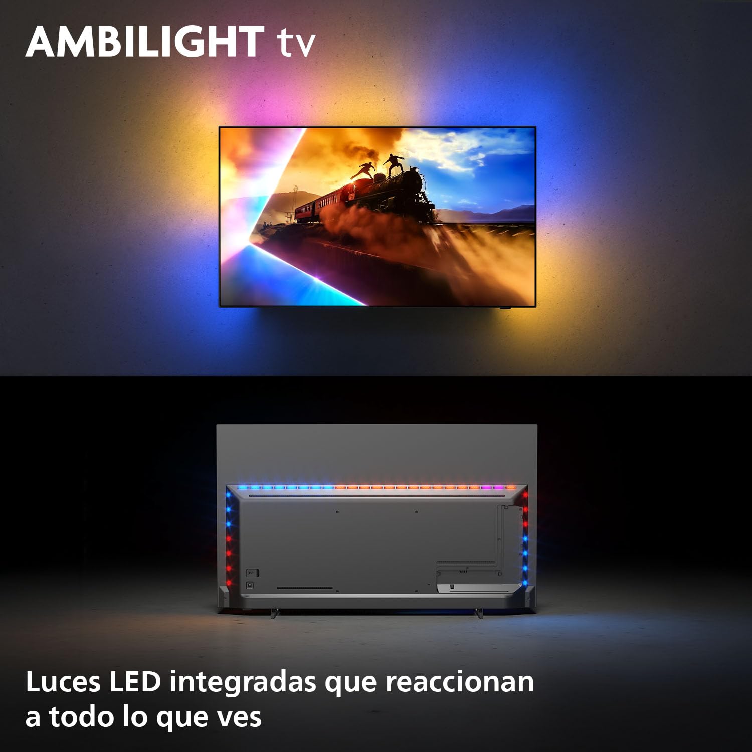 Philips Ambilight 65OLED770 4K OLED Smart TV - Pantalla de 65 Pulgadas con P5 AI Picture, Google TV, Dolby Vision y Sonido Dolby Atmos - Funciona con Alexa y Asistente de Google