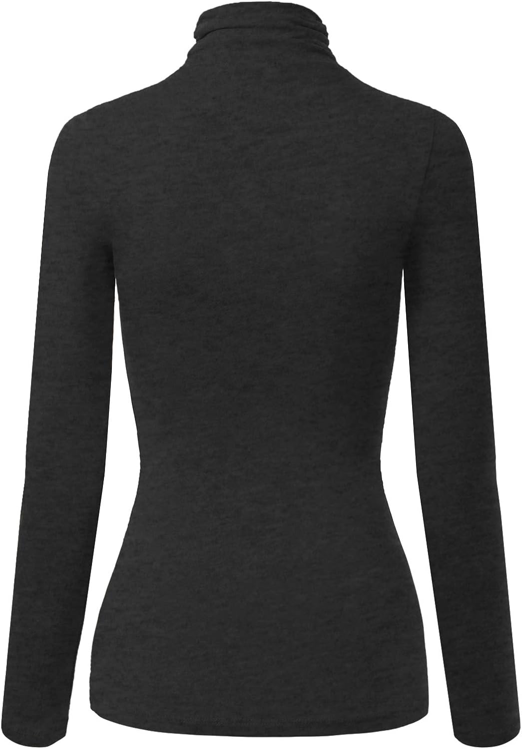 MixMatchy Women's Basic Long Sleeve Turtle Neck Slim Fit Top Shirt - Image 3