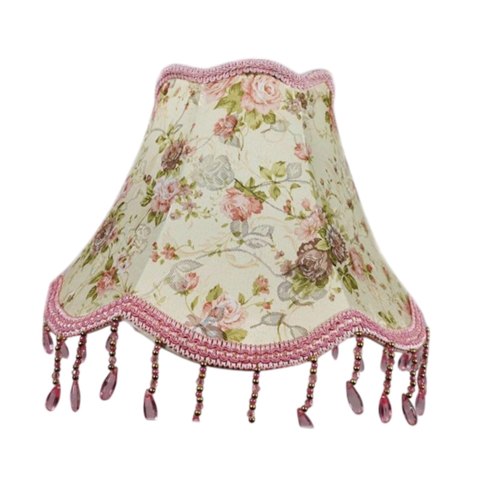 Cloth Lamp Shade for Table Lamp, Floor Lamp Light Cover for Hall Hotel Study Pink Flower Print|Lamp Sets|Lamps & Shades|Lighting & Ceiling Fans-picture-26