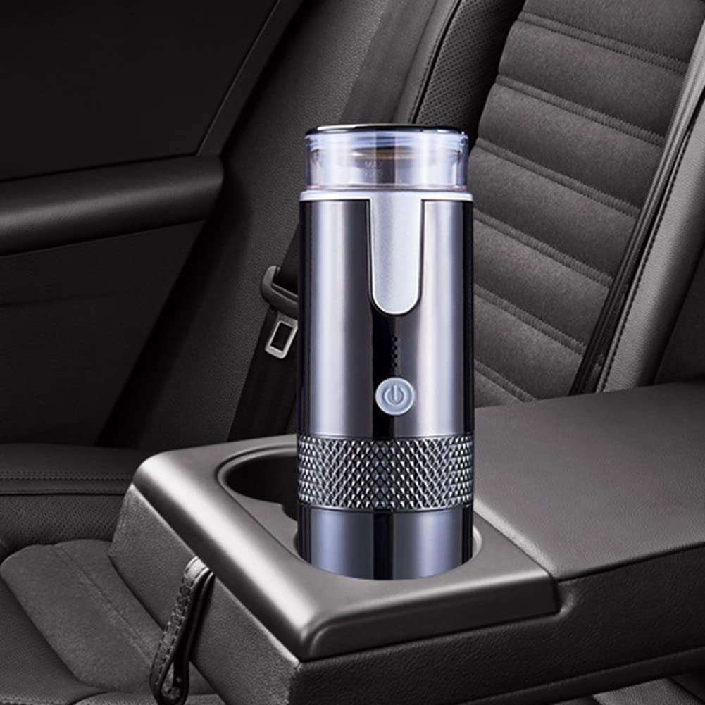 Cafetera ElectróNica MáQuina de Espresso Recargable Cafetera PortáTil para AutomóVil Hacer Café Molido y Espresso Viajes Camping