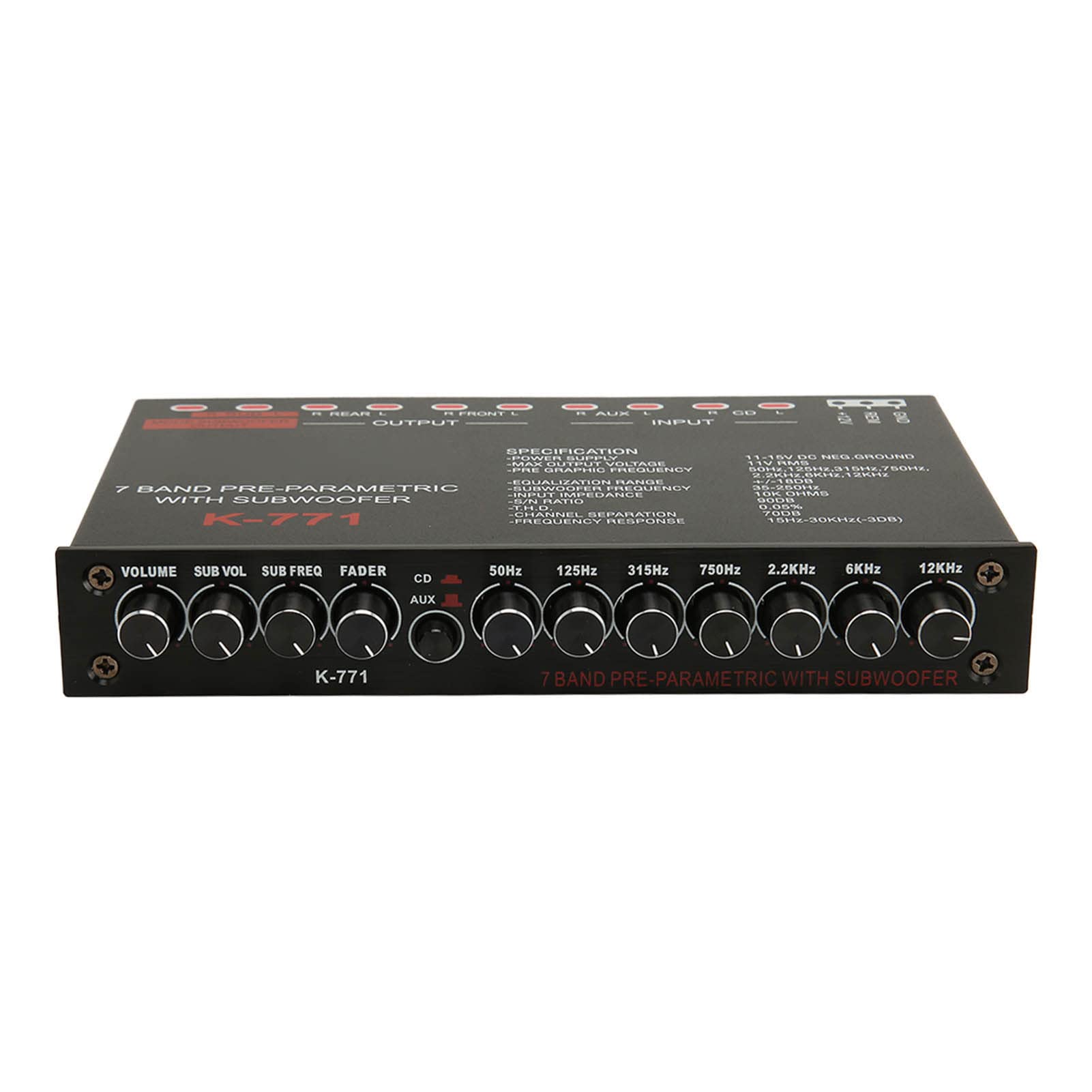 Ejoyous Égaliseur Audio de Voiture 7 Bandes, Sortie RMS 11 V